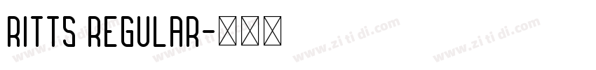 Ritts Regular字体转换